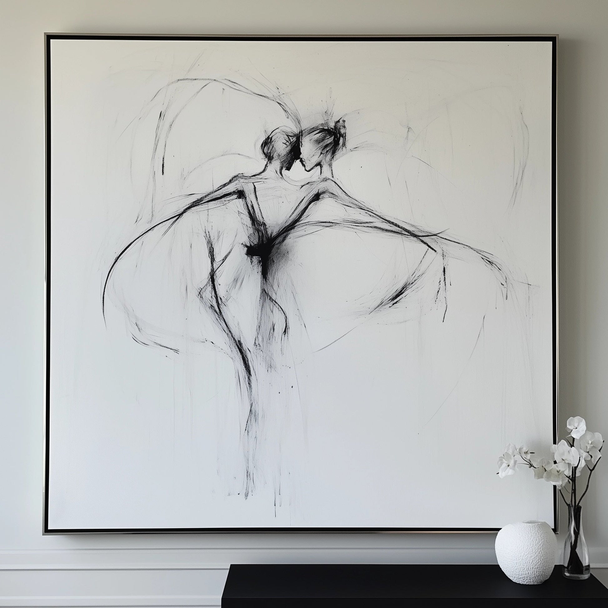 wall art abstract high quality giclee print ballet wall decor inpsired in the kiss of pas de deux