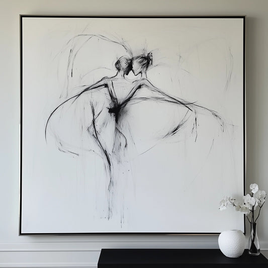 wall art abstract high quality giclee print ballet wall decor inpsired in the kiss of pas de deux