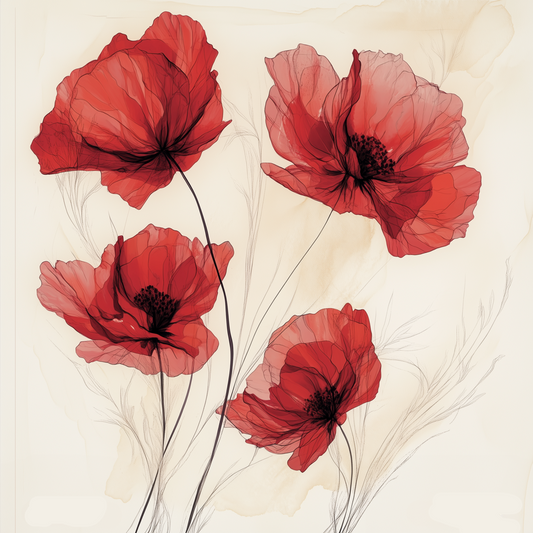 Éclat de Coquelicots Wall Art Prints, Decorative Abstract Wall Art for Home Decor Nature Landscape Room Decor Living Room Bedroom Bathroom 114 (Copy)