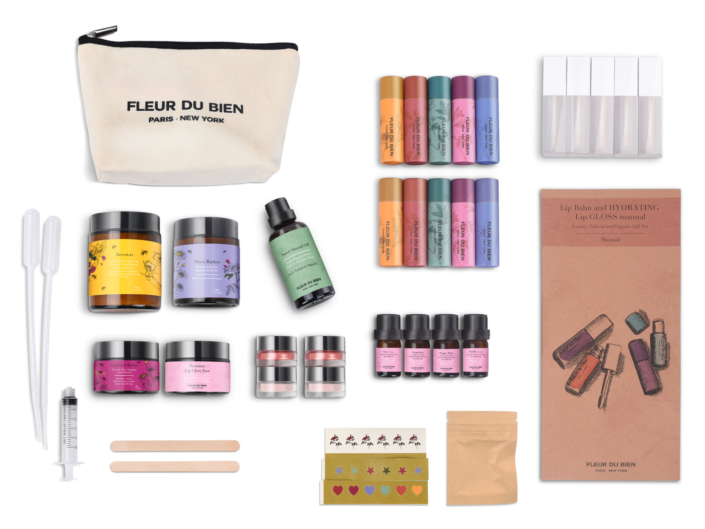 Handmade DIY Lip Gloss Starter Kit Kit With Moisturizing Gel